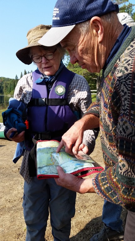 Doug shows Elizabeth the way. photo Pam Hickman
