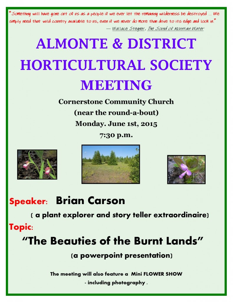 JUNE 1, 2015 A&DHS MEETING POSTER